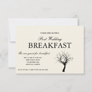 Rustic Woodland Post Wedding Breakfast Invitation
