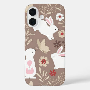 Rustic Woodland Rabbit for Nursery iPhone 16 Case