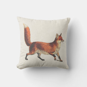 Rustic Woodland Red Fox Pillow