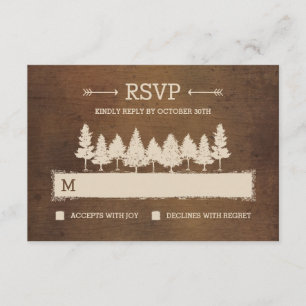 Rustic Woodland RSVP /Wedding Response Cards