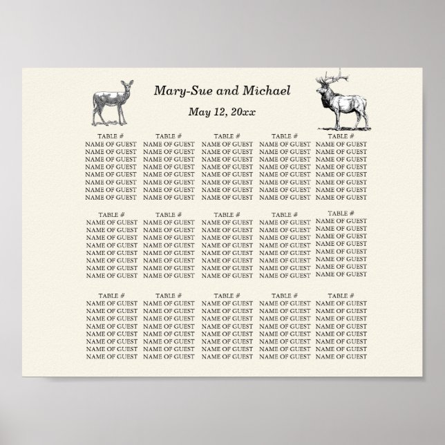 Rustic Woodland Seating Arrangement Poster (Front)