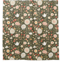 Rustic Woodland Shower Curtain – Cottagecore