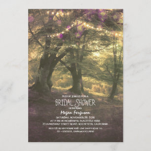 Rustic Woodland Trees Bridal Shower Invitation