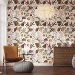 Rustic Woodland Watercolor Woodsy Mushroom Forest Wallpaper<br><div class="desc">Immerse yourself in the enchanting beauty of the forest with our rustic woodland watercolor woodsy mushroom forest peel-and-stick wallpaper. This captivating wallpaper brings the serene charm of a woodland scene into your home, featuring our delicate watercolor illustrations of mushrooms, trees, and forest flora. Instantly create a tranquil and inviting environment...</div>