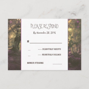 Rustic Woodland Wedding RSVP Card