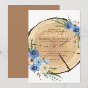 Rustic Woodland Wedding Theme Invitation