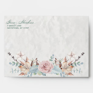Rustic Woodland Winter Floral Kaylin3 Envelope