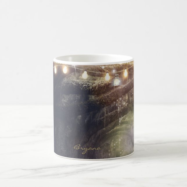 Rustic Woods Enchanted Forest & Lights Coffee Mug (Center)