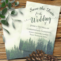 Rustic Woods Green Mountain Pine Trees Wedding