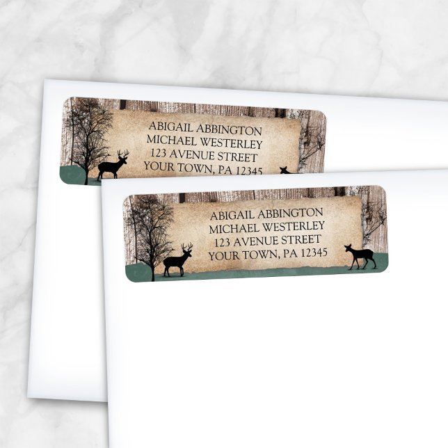 Rustic Woodsy Deer Address Labels (Creator Uploaded)