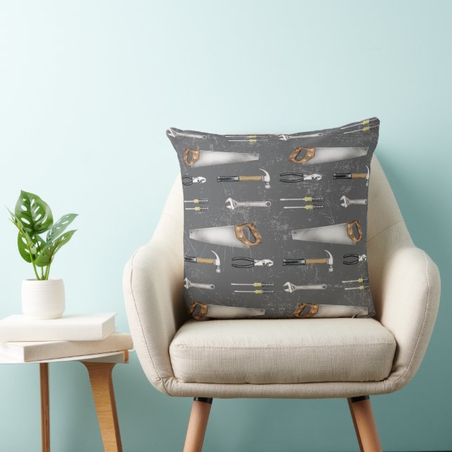 Rustic Workman Hand Tools Cushion (Chair)