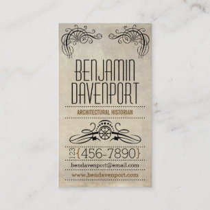Rustic Worn Paper - Brown Business Card