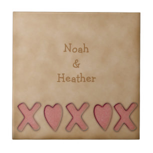 Rustic XOXO Tile