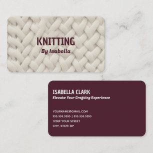 Rustic Yarn Knitting Business Card