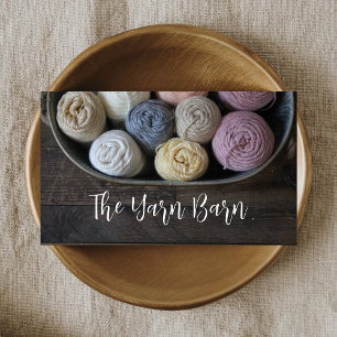 Rustic Yarn Knitting & Crochet Business Card