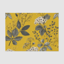 Rustic Yellow Botanical Bold Vintage Boho Floral
