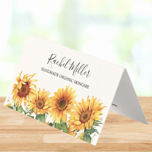 Rustic Yellow Sunflower Garden Folded Business Card