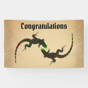 Rustic Yin Yang Lizards   Banner
