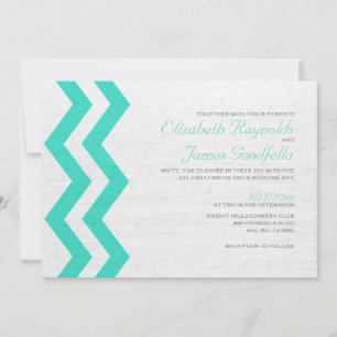 Rustic Zigzag Wedding Invitations
