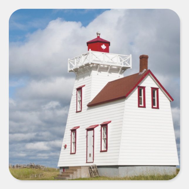 Rustico Harbour, Prince Edward Island. Square Sticker (Front)