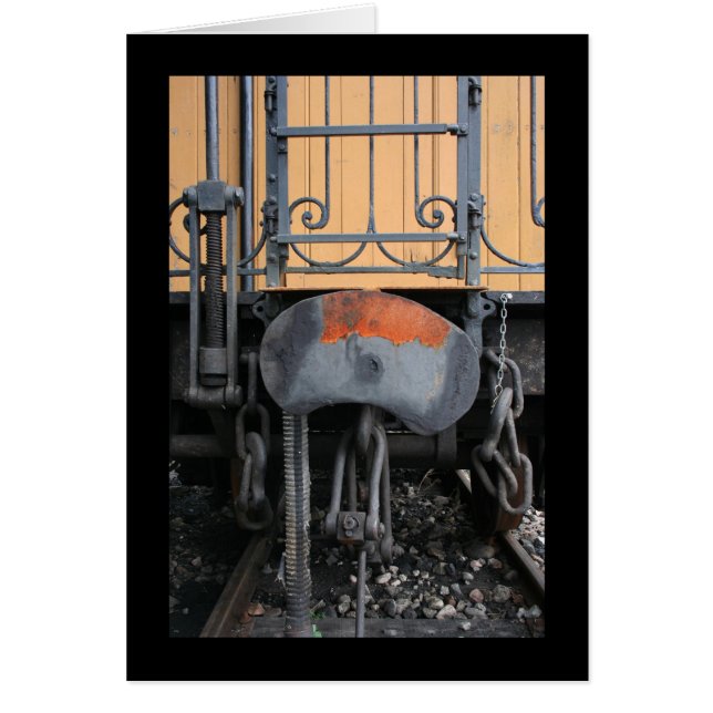 Rusting Buffer Old Steam Train Le Mastrou card (Front)