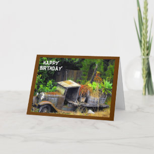 Rusting in Peace, Kula Hawaii, Old Truck Happy Bir Card