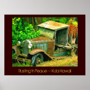 Rusting in Peace, Kula Hawaii, Old Truck Print