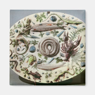 Rustique Figuline' dish with a white background Magnet