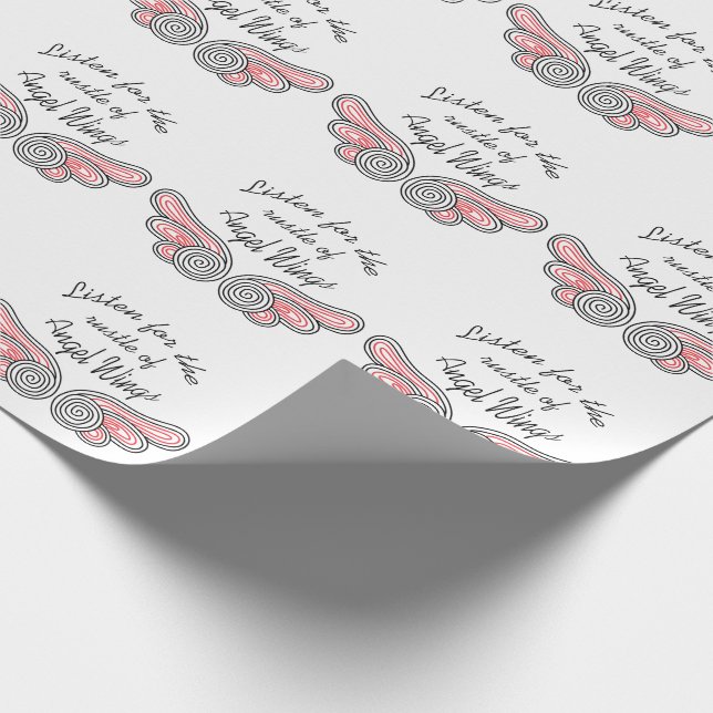 Rustle of Angel Wings Wrapping Paper (Corner)