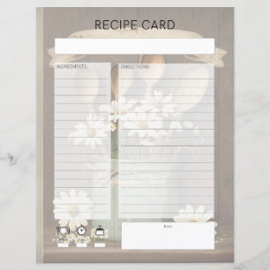 Rustlic Country Recipe Insert