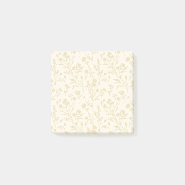 Rustling Blooms Golden Wheat - Neutral Post-it Notes (Front)