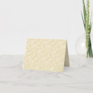 Rustling Blooms Neutral - Golden Wheat Thank You Card