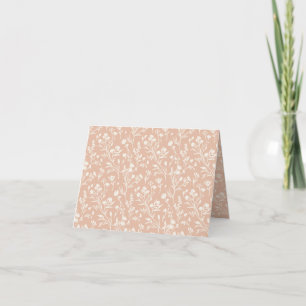 Rustling Blooms Neutral - Warm Apricot Thank You Card