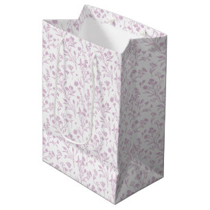 Rustling Blooms Warm Lilac - Neutral Medium Gift Bag