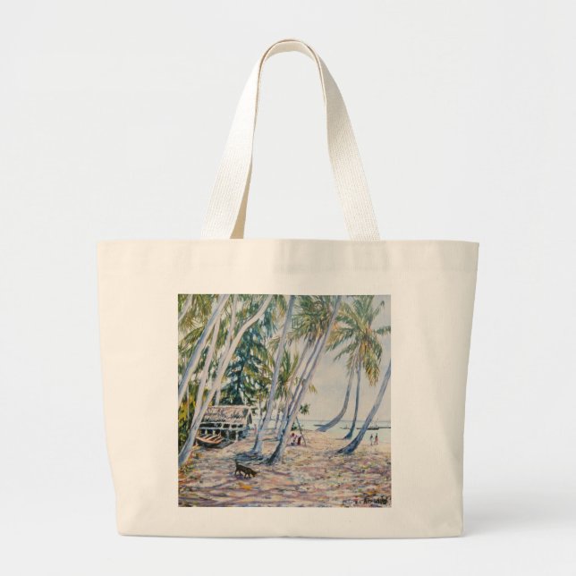 Rustling Palms Zanzibar 2002 Large Tote Bag (Front)