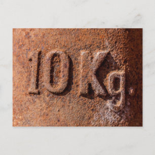 Rusty 10 kg postcard
