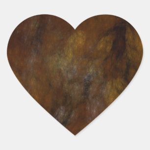 Rusty Abstract Fractal Heart Sticker