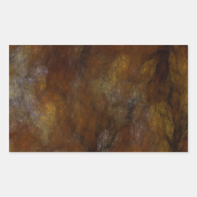 Rusty Abstract Fractal Rectangle Sticker (Front)