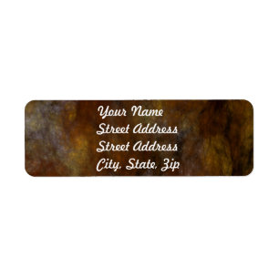 Rusty Abstract Fractal Return Address Sticker