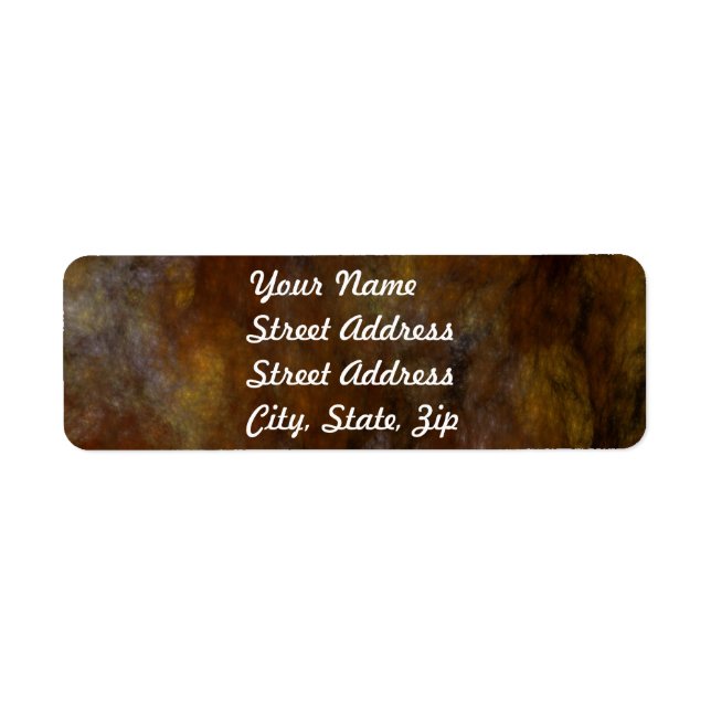 Rusty Abstract Fractal Return Address Sticker (Front)