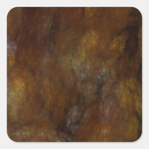 Rusty Abstract Fractal Square Sticker