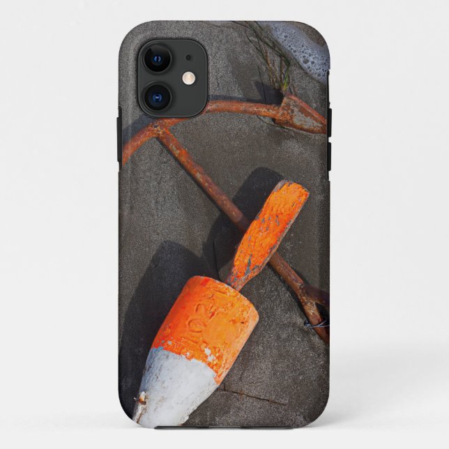 Rusty Anchor And Buoy On A Beach Case-Mate iPhone Case (Back)