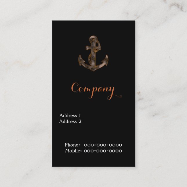 Rusty Anchor Business Card (Front)