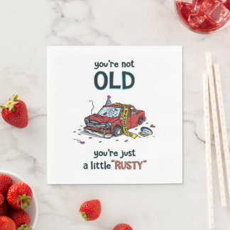 Rusty Birthday Napkin