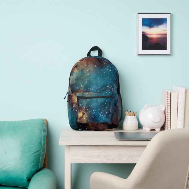 Rusty Blue Cloud Nebula Printed Backpack (Insitu)