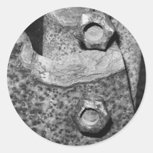 Rusty Bolts and Screws Classic Round Sticker