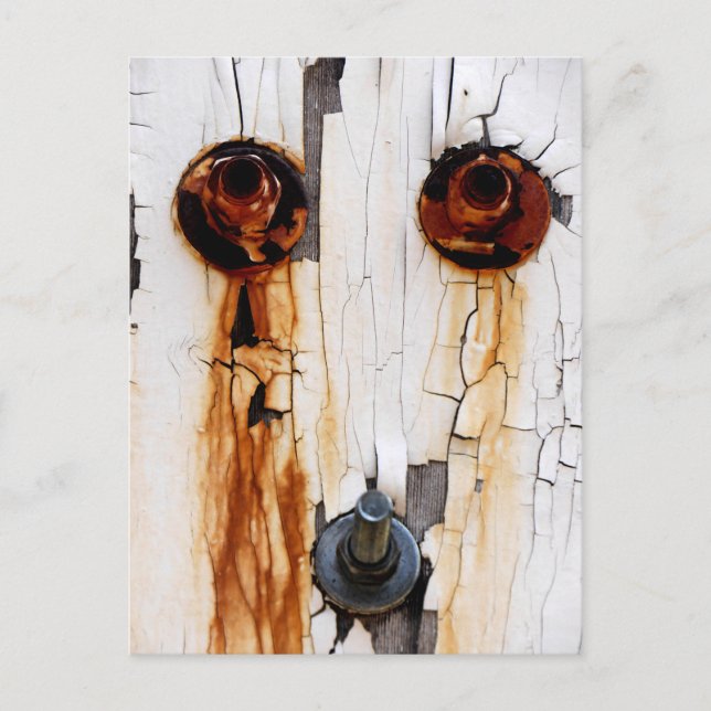 Rusty Bolts Nuts and Peeling Paint - FUNNY Postcard (Front)