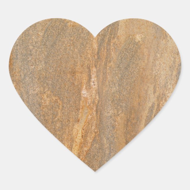 Rusty Brown Marble Heart Sticker (Front)