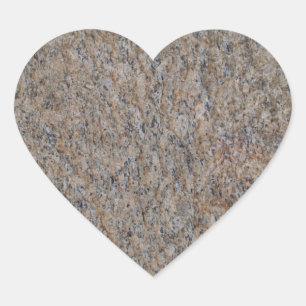 Rusty Brown Marble Heart Sticker