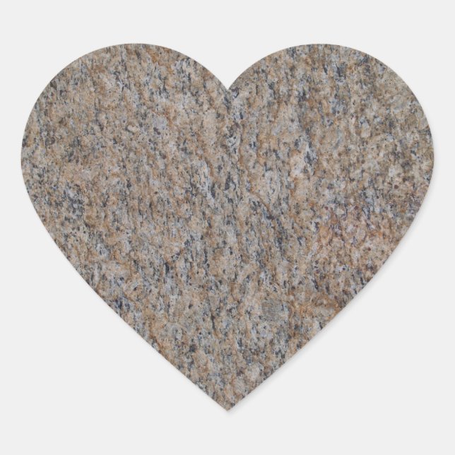 Rusty Brown Marble Heart Sticker (Front)